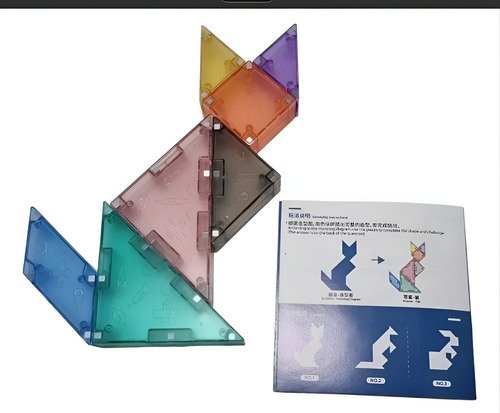 Tangram Magnetico Didáctico Imantado X9 Piezas Montessori