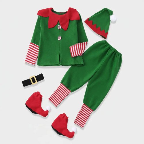 D_952770-MCO97485185477_112025-O.jpg Disfraz De Elfo Duende Navideño Para Niño Disfraces Duende Navidad - ¡llena De Magia La Navidad!