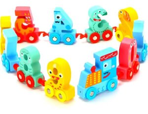 Tren Didáctico Aprendizaje Números Montessori Juguetes Niños Números Multicolor