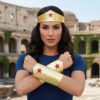 Kit Mujer Maravilla Completo - Escudo, Diadema Y Manillas Dorado Ajustable