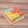Juego Bloques Montessori Madera 4 En 1 Juguetes Didácticos