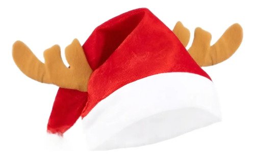 Gorro Navideño Estilo Reno - ¡diversión Y Magia Navideña! Rojo