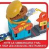 Pista Tienda Hamburguesas Hotwheels  City Burguer Azul