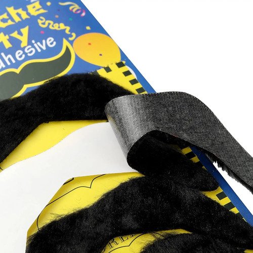 D_957340-MCO78830106592_092024-O.jpg Set X6 Bigotes Mostacho Postizos Para Disfraz Negro