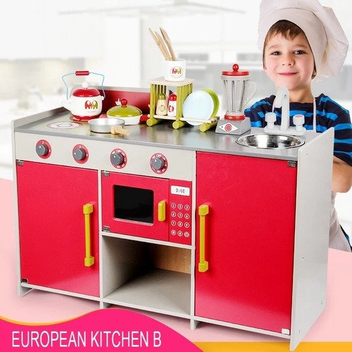 Cocina Europea Madera Juguetes Didácticos Montessori Niños