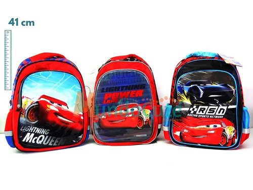 D_960133-MCO29148514853_012019-O.jpg Kit Morral Maleta + Lonchera Con Accesorios Cars Niños Azul