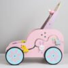 Carro De Empujar De Madera Con Mini Laberinto, Encajables Rosa