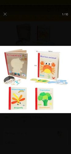 4 Libros Rompecabezas Niños Juegos Didácticos Juguetes Bebes