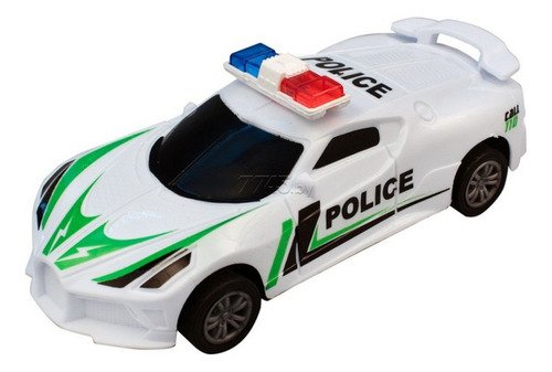 Set De 4 Carros Policía De Retroimpulso Para Niños Carros Policia Azul