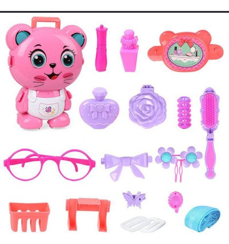 Kit De Tocador En Estuche De Osito Para Niñas