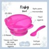 D_962876-MCO70773246140_072023-O.jpg Porta Comida Bebé Rosa Plato Tapa Cuchara Nuby Bol Rosa