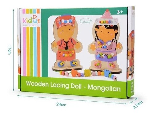Juguete Montessori Vestir Enhebrar Original Niño Niña Roles