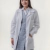 Bata Laboratorio Medico Manga Larga Botón Niños Talla 4 A 16