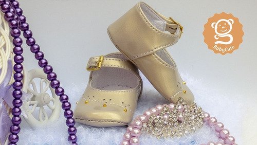 Zapatos Suaves Niña Beige Dorado Bebé Meses Babycute