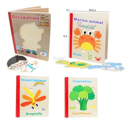 D_963381-MCO42860503215_072020-O.jpg 5 Libros Rompecabezas + 3 Tableros De Colores Juguetes Juego