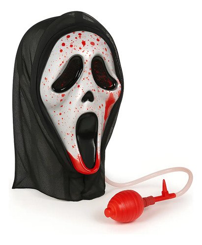 Mascara La Muerte Scary Movie Con Sangre Artificial Premium Negro Scary Movie