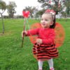 D_966441-MCO43735054111_102020-O.jpg Disfraz Accesorios Mariquita O Abejita Niña De 1 A 6 Años Rojo Única 1 A 7 Años