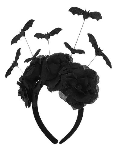 D_967679-MCO79066534973_092024-O.jpg Diadema Murciélagos Rosas Negras Halloween Negro