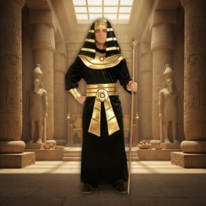 D_967963-MCO92521629665_092025-O.jpg Disfraz Egipcio Hombre - Poder Y Misterio De Las Antiguas Civilizaciones Negro Y Dorado Unica