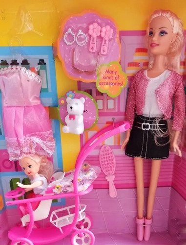 D_968814-MCO46734806079_072021-O.jpg Muñeca Con Bebé Juguetes Niñas Incluye Accesorios