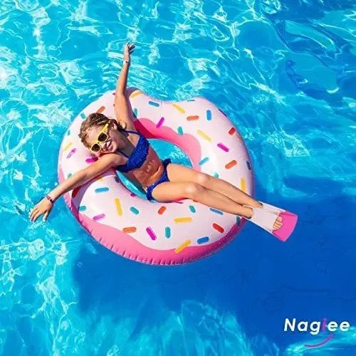 Flotador Dona Vainilla Chips Redondo Intex Inflable Piscina