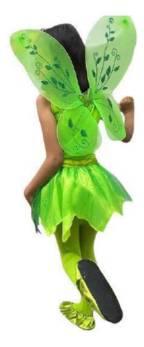 D_972608-MCO79947980231_102024-O.jpg Disfraz De Campanita Niña - Vestido Con Medias Y Alas