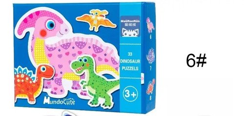 3 Rompecabezas Kit Bebés Madera Montessori Niños
