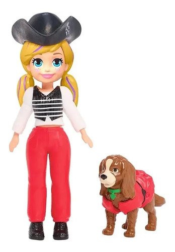 Polly Poccket Disfraces Muñeca Set X4 Disfraces Con Perro
