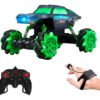Espectacular Carro Con Control De Mano Luces Y Sonido Verde Musgo