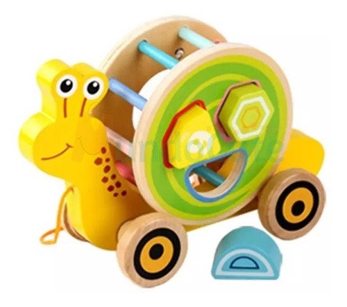 Juguete Madera De Arraste Montessori Didácticos Niños