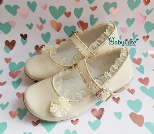 D_976305-MCO46740821079_072021-O.jpg Zapatos Para Niña Elegantes Beige Vestido Beige 22