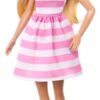 Muñeca 65 Aniversario De Barbie Con Vestido Blanco Y Rosa