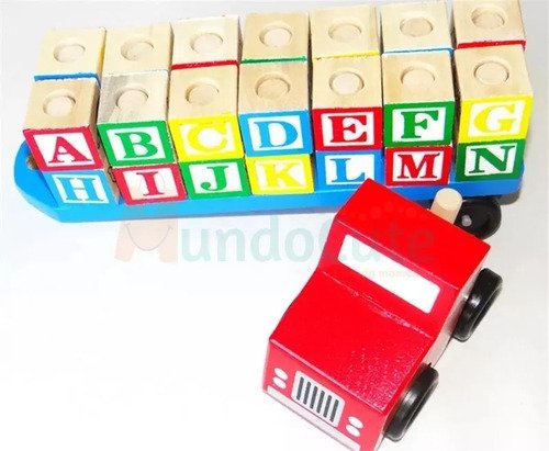 Juguete Camión Arrastre Cubos Abecedario Didácticos Niños