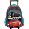 Morral Maleta Ruedas + Lonchera Cars Temporada Escolar  Rojo