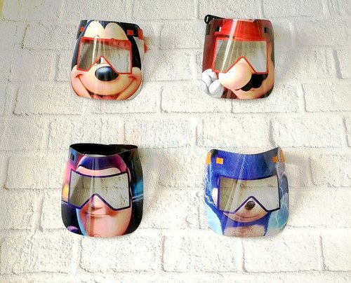 Caretas Protección Virus Para Niños Diseños Gafas Seguridad