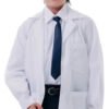Bata Laboratorio Medico Manga Larga Botón Niños Talla 4 A 16