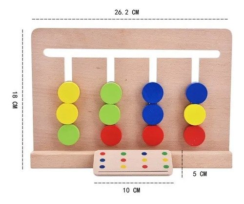 Juego Clasificación Colores Montessori Juguete Madera