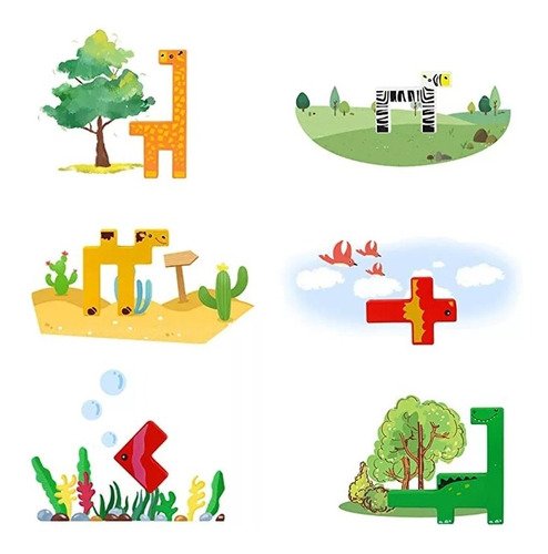 D_979609-MCO48661694259_122021-O.jpg Juego Armable Animales Madera Montessori Granja Selva Juguet