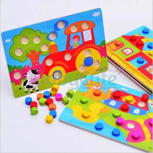 D_979744-MCO42860493407_072020-O.jpg 5 Libros Rompecabezas + 3 Tableros De Colores Juguetes Juego