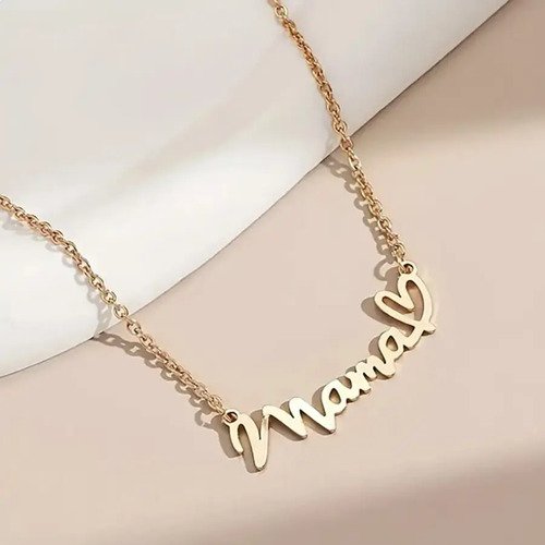 D_980252-MCO83654681502_042025-O.jpg Collar Mamá Elegante Colgante Corazón Mamá Regalo Madre Dorado