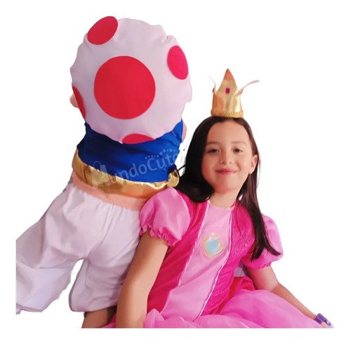 Disfraz Princesa Peach Rosado Marío Bros Disfraces Niñas