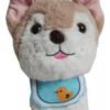 Peluche Lobo Perro Con Babero 16cm - Suave Y Divertido Marrón