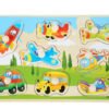 3 Tablas Armables Didácticos Rompecabezas Niños En Madera  Multicolor