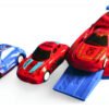 Carros Con Lanzador Juguete Divertido Niños Rojo