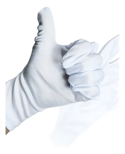 D_986219-MCO82481058751_022025-O.jpg Docena Guantes Blancos Todas Las Tallas Poli - Algodon