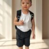 Esqueleto Blanco Algodón Niños Uniforme Camisa Debajo Blanca