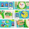 D_988708-MCO74222126381_012024-O.jpg Calendario Madera Niños Reloj Multifuncional