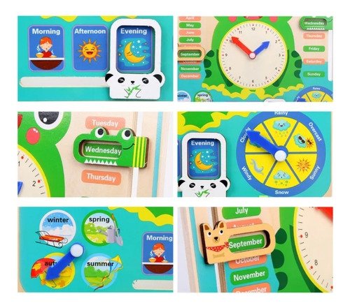 D_988708-MCO74222126381_012024-O.jpg Calendario Madera Niños Reloj Multifuncional