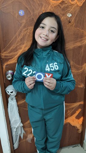 Disfraz Juego De Calamar Unisex  Niños Sudadera Participantes Números Intercambiables