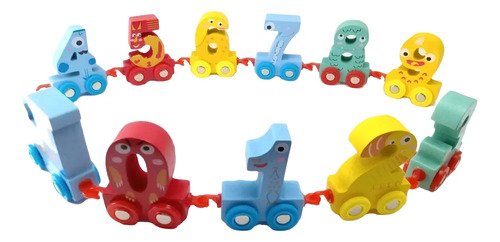 D_989260-MCO88421386210_072025-O.jpg Tren Didáctico Aprendizaje Números Montessori Juguetes Niños Números Multicolor